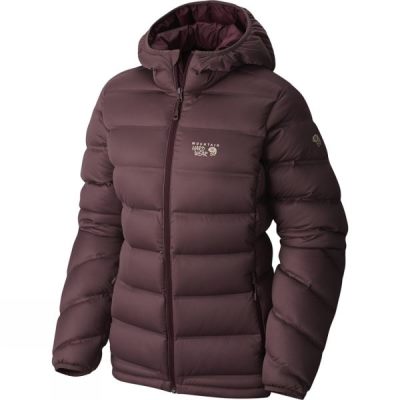 Chaquetas Mountain Hardwear StretchDown Plus Hooded Mujer - Burdeos - Chile KQS951734